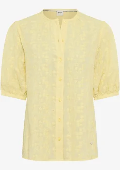 Blouse pur coton avec broderie florale