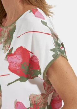 Blouse raffinée, résolument féminine, avec motif floral