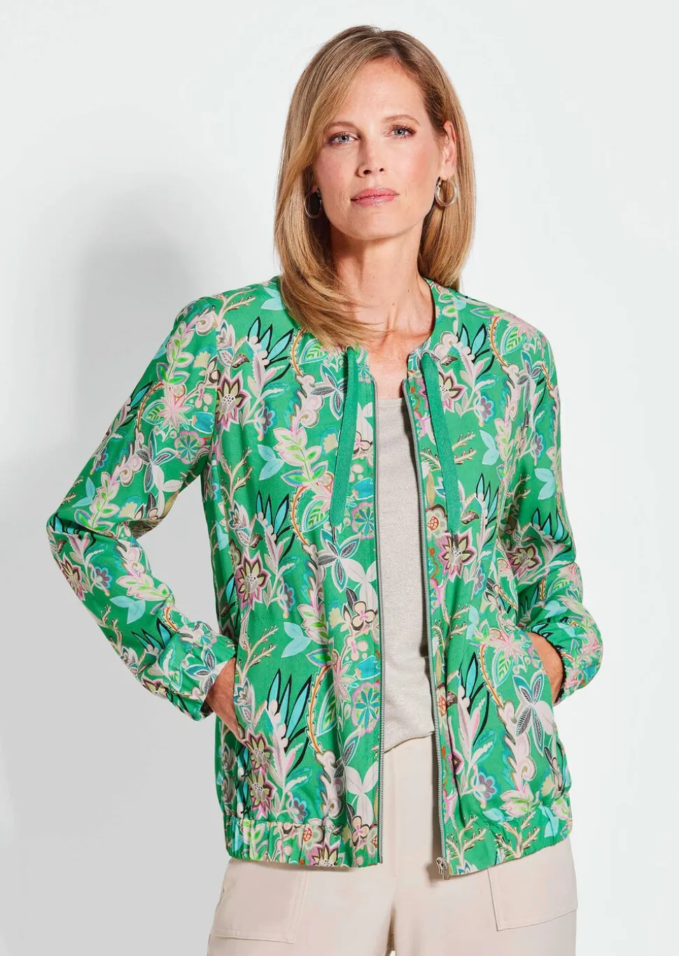 Blouson avec imprimé floral intégral