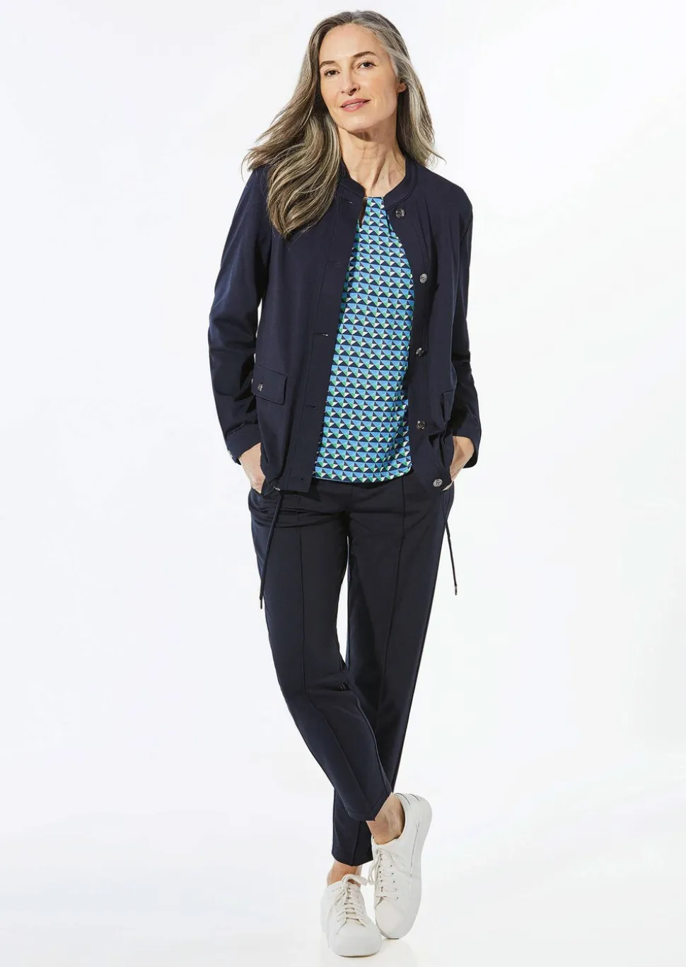 Blouson à col droit