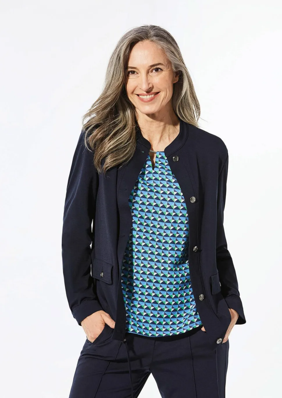 Blouson à col droit