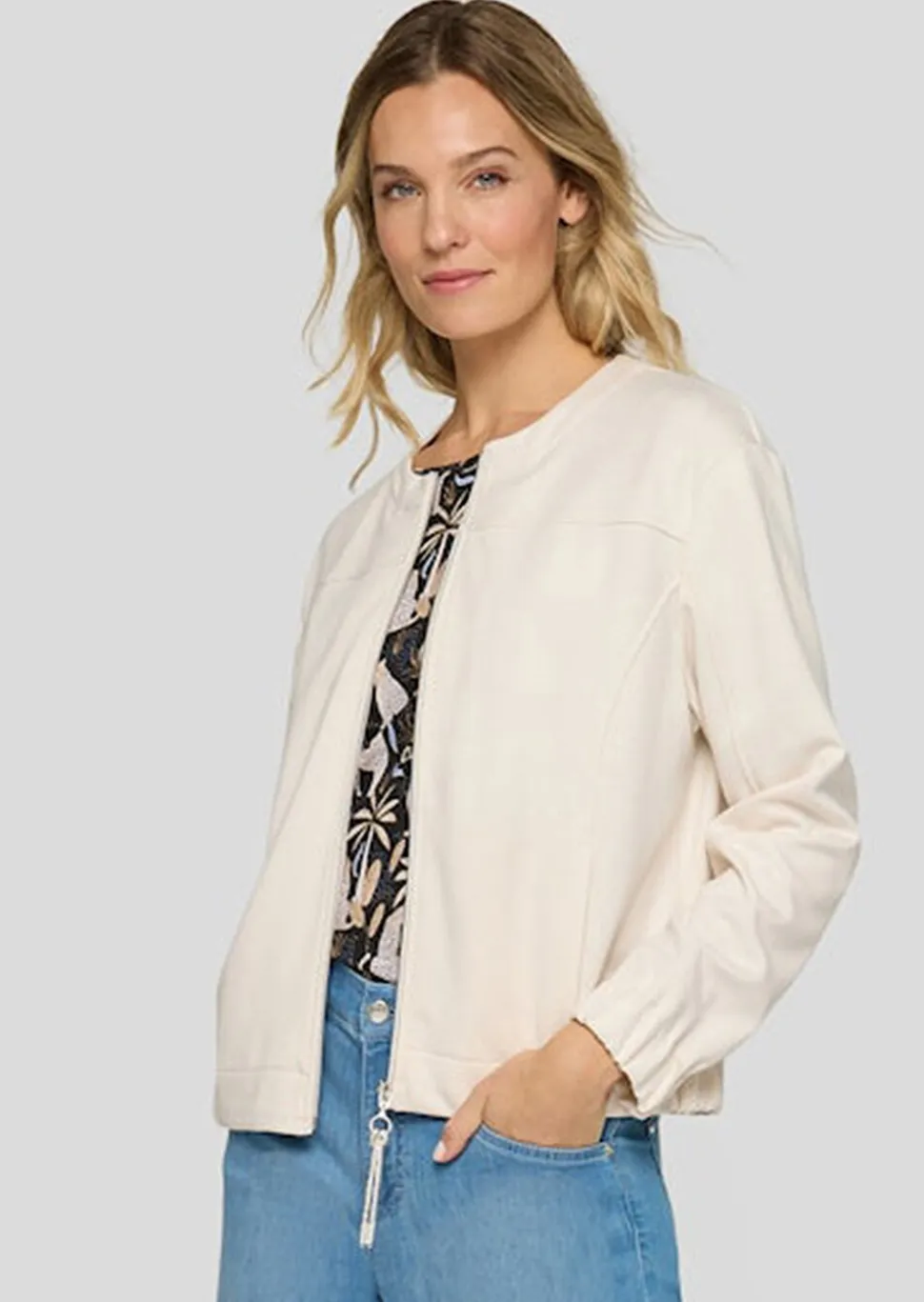 Blouson en jersey avec fermeture zippée