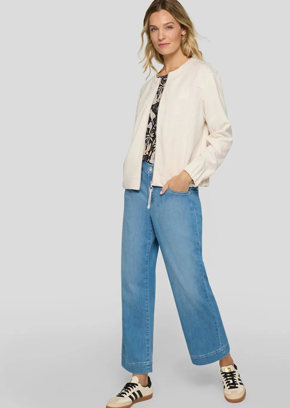 Blouson en jersey avec fermeture zippée