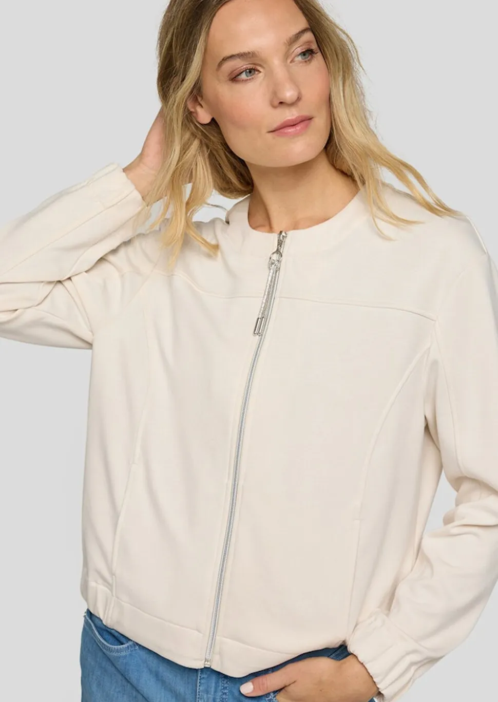 Blouson en jersey avec fermeture zippée