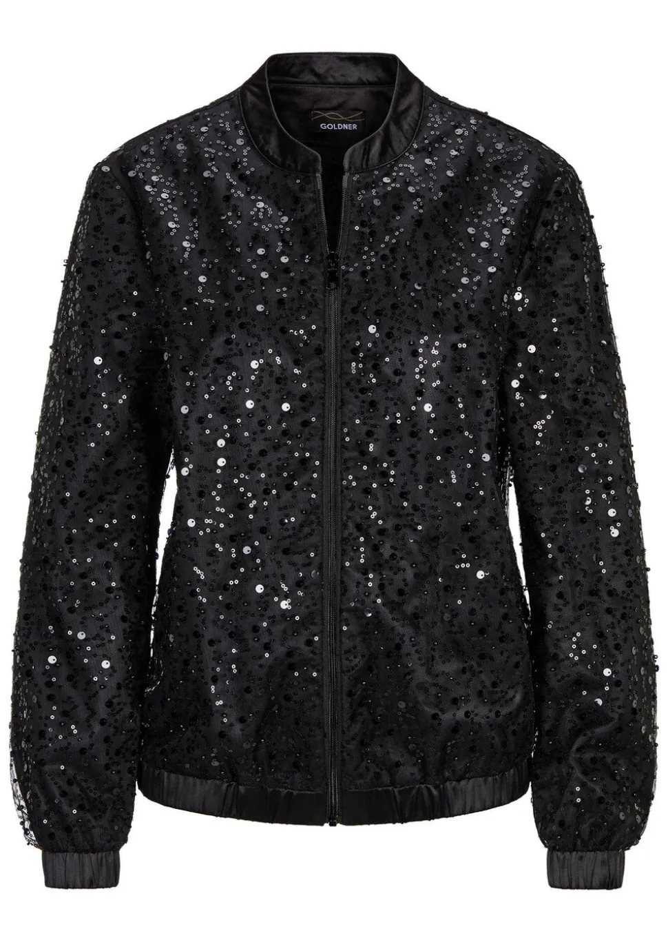 Blouson raffiné orné de perles et de paillettes