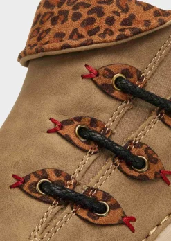 Bottine avec imprimé animalier