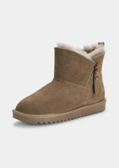 Bottines avec doublure en peau d'agneau