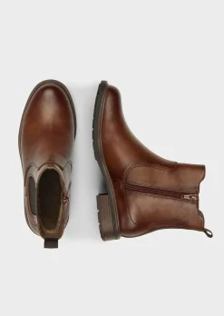 Bottines Chelsea avec fermeture zippée.