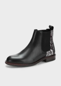 Bottines Chelsea effet serpent