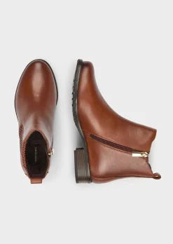Bottines Chelsea en cuir de vachette