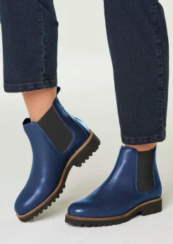 Bottines Chelsea en cuir véritable
