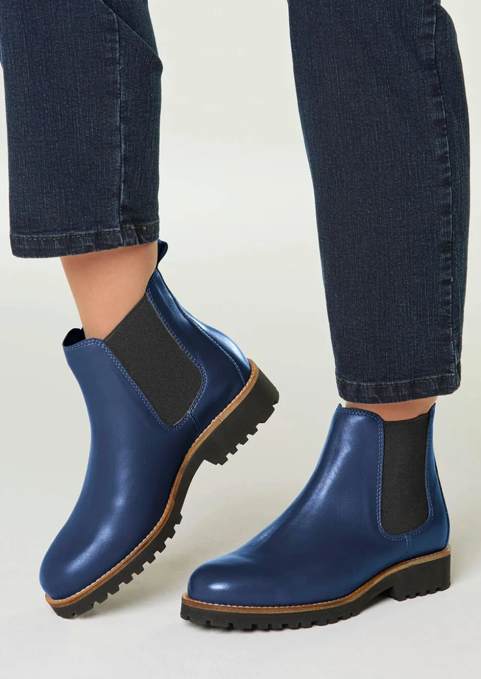 Bottines Chelsea en cuir véritable