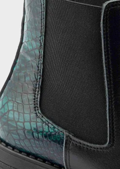 Bottines Chelsea à motif animal