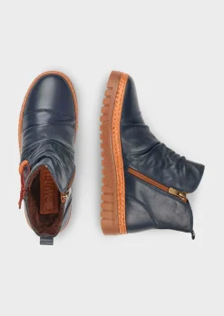 Bottines en cuir avec nœud décoratif