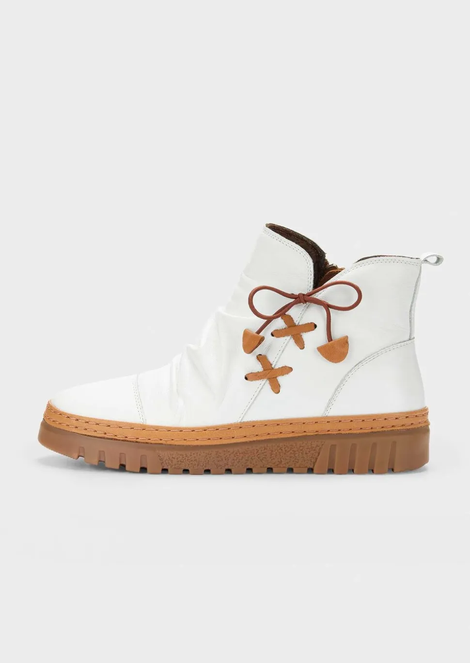 Bottines en cuir avec nœud décoratif