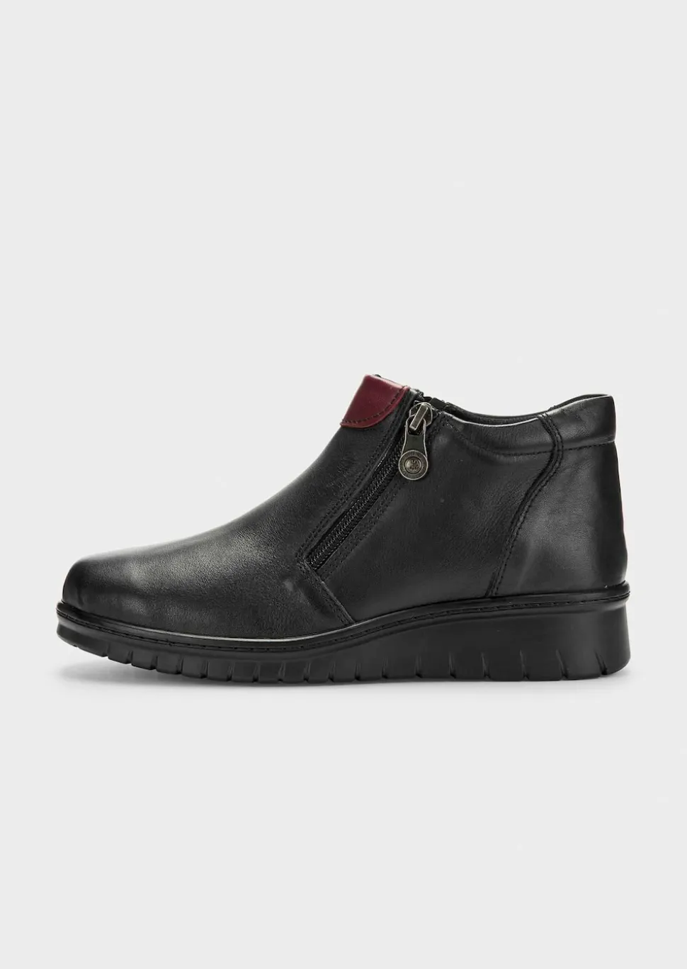 Bottines en cuir avec zip