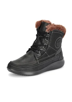Bottines en cuir et peau d'agneau