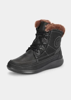 Bottines en cuir et peau d'agneau