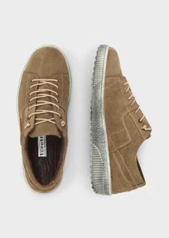 Bottines en cuir suédé