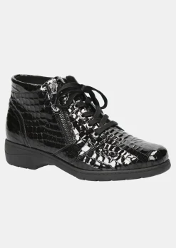 Bottines à l'aspect animalier brillant