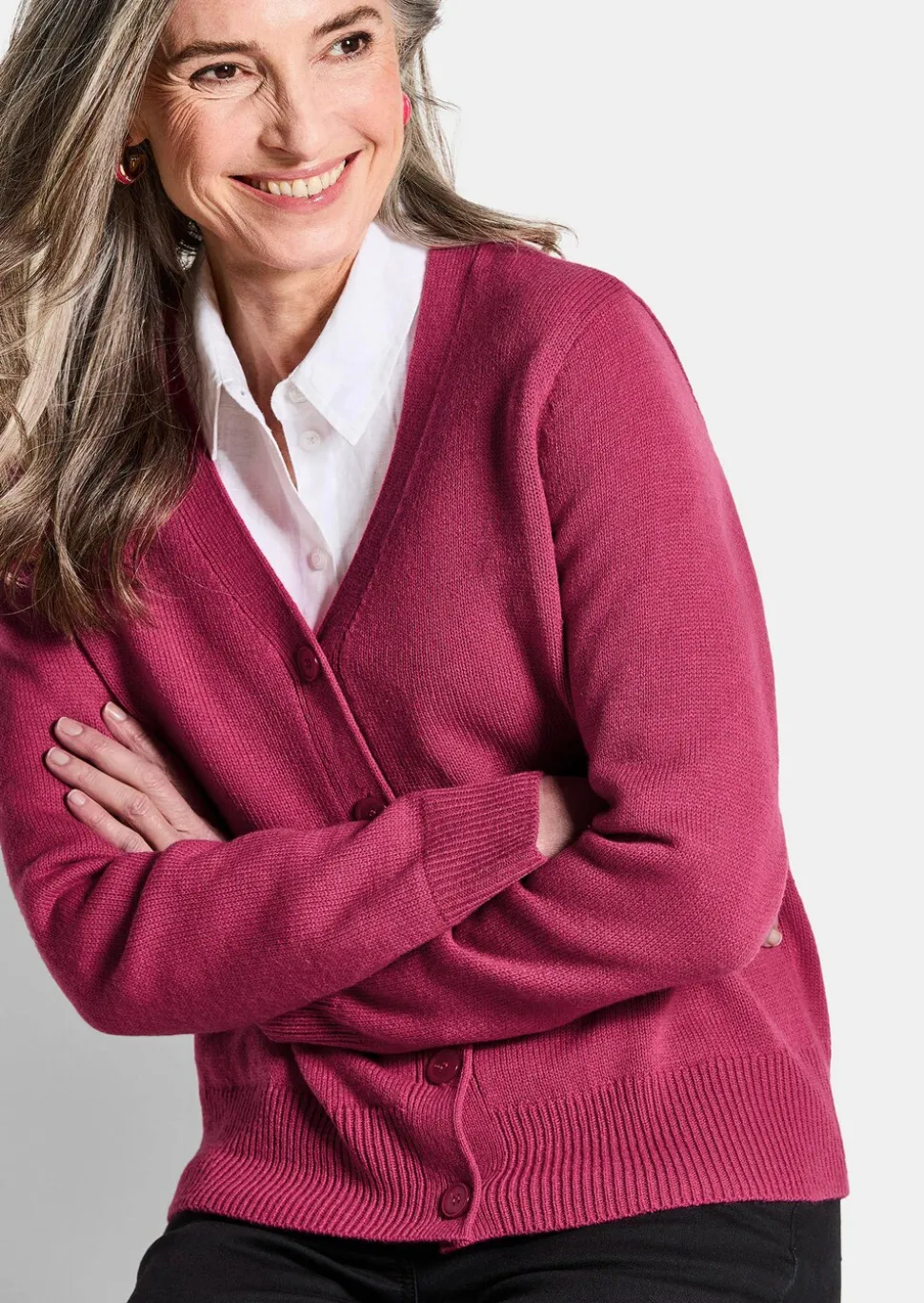 Cardigan avec gros boutons