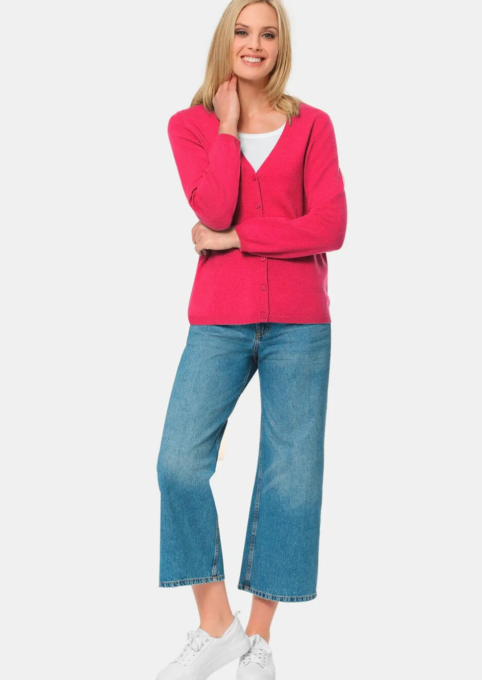 Cardigan col V en cachemire
