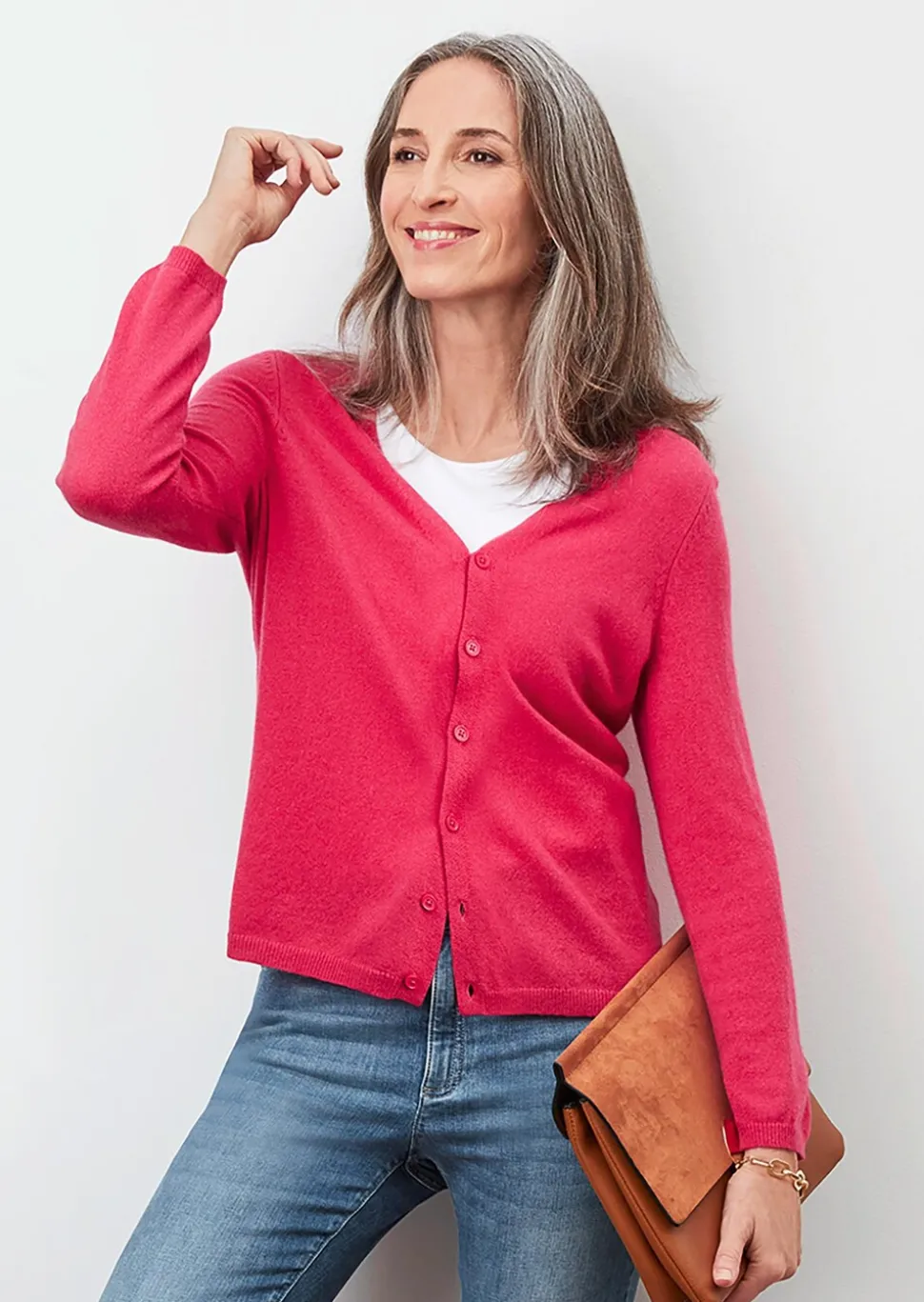 Cardigan col V en cachemire