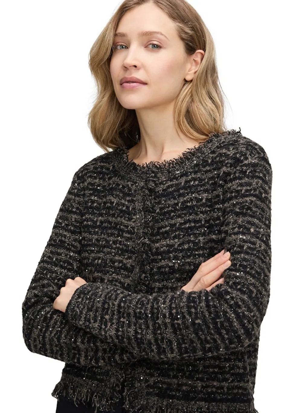 Cardigan coupe courte orné de paillettes