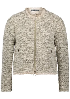 Cardigan en bouclette à fermeture zippée