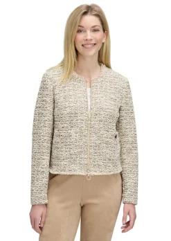 Cardigan en bouclette à fermeture zippée