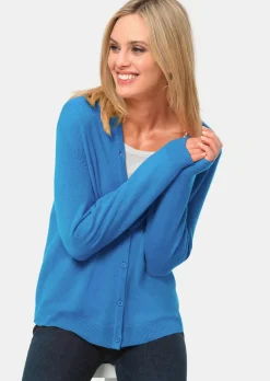 Cardigan à encolure arrondie en cachemire