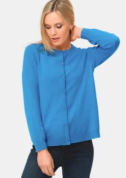 Cardigan à encolure arrondie en cachemire