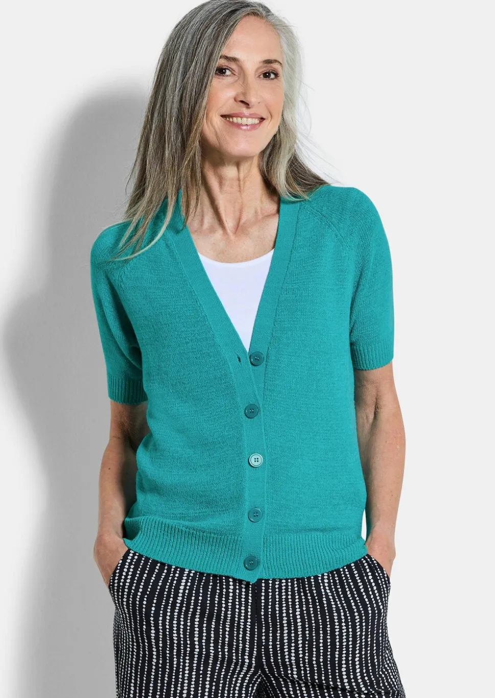 Cardigan en maille ruban agréable à porter