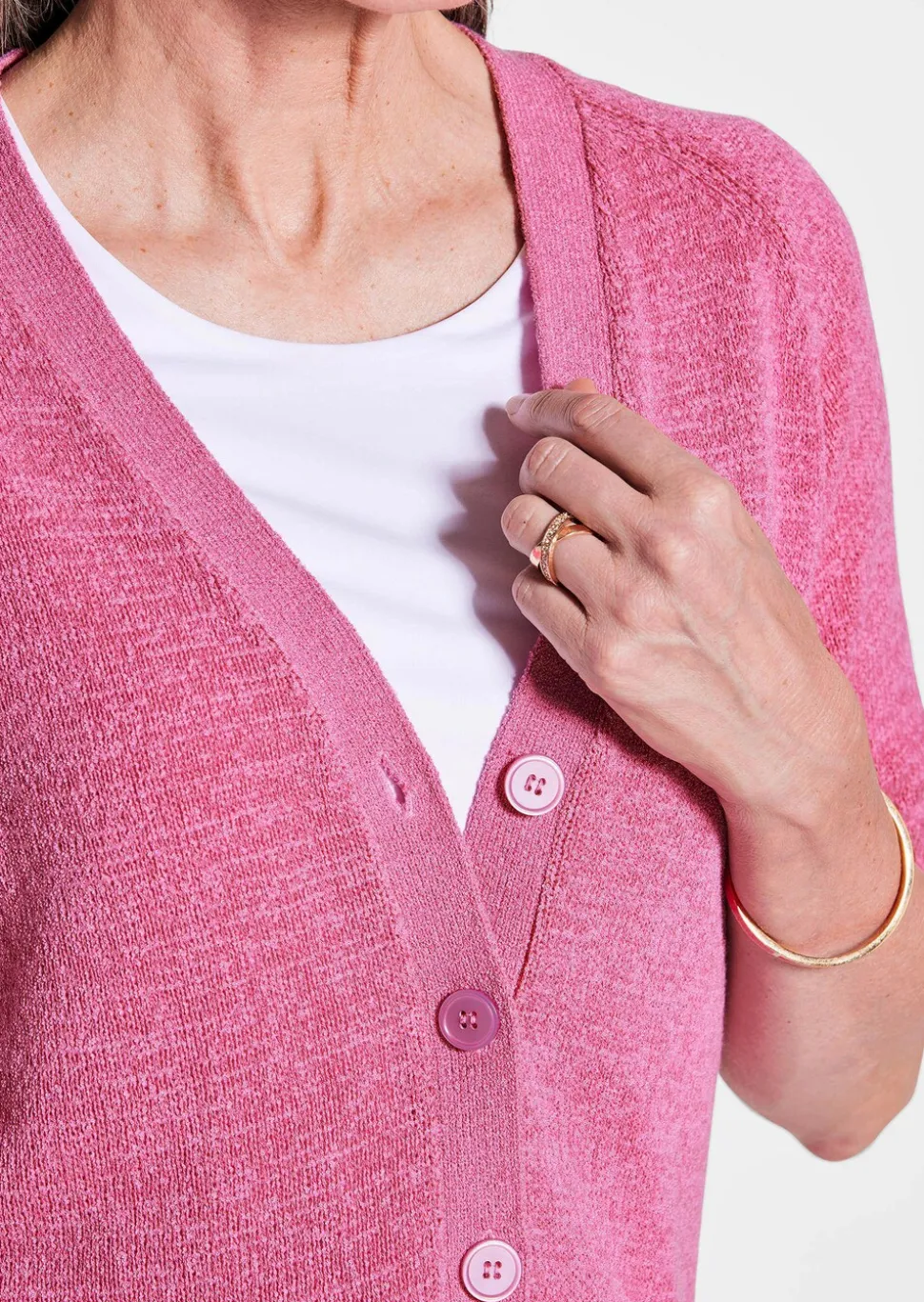 Cardigan en maille ruban agréable à porter