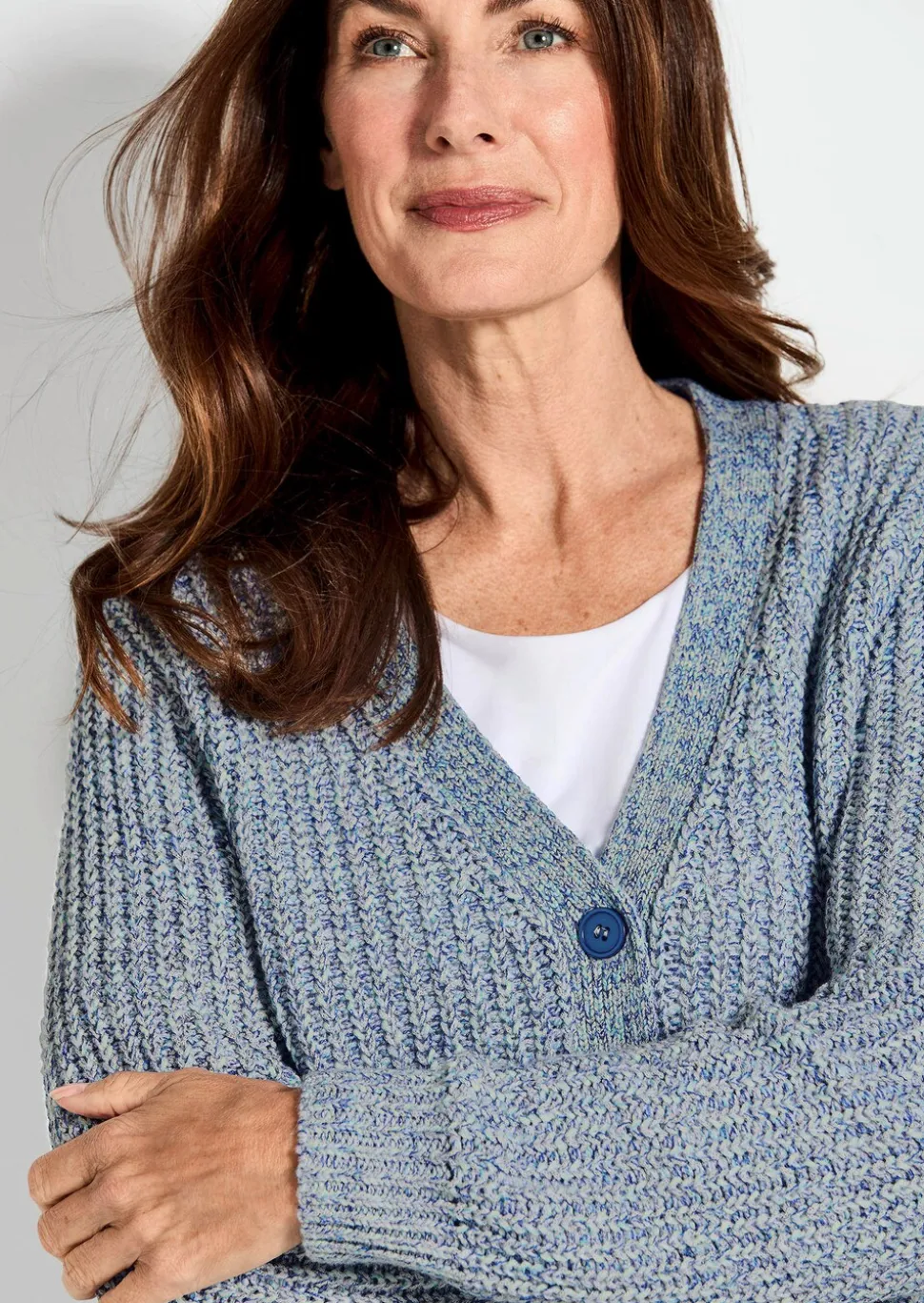 Cardigan en maille ruban multicolore