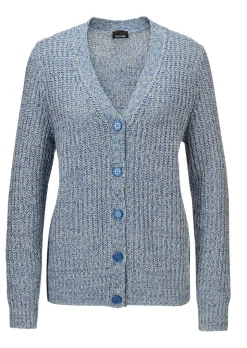 Cardigan en maille ruban multicolore