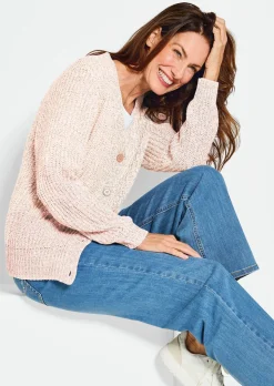 Cardigan en maille ruban multicolore