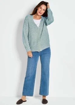 Cardigan en maille ruban multicolore