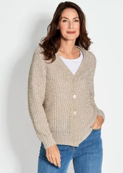 Cardigan en maille ruban multicolore