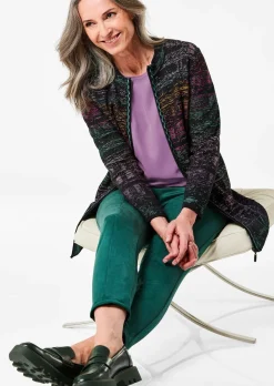 Cardigan en milleraies multicolores