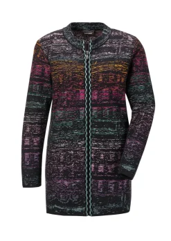 Cardigan en milleraies multicolores