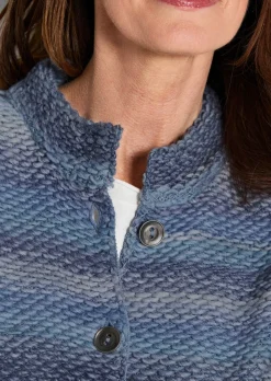 Cardigan en milleraies multicolores