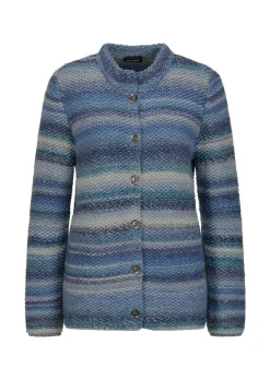 Cardigan en milleraies multicolores