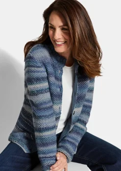Cardigan en milleraies multicolores
