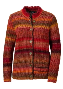 Cardigan en milleraies multicolores