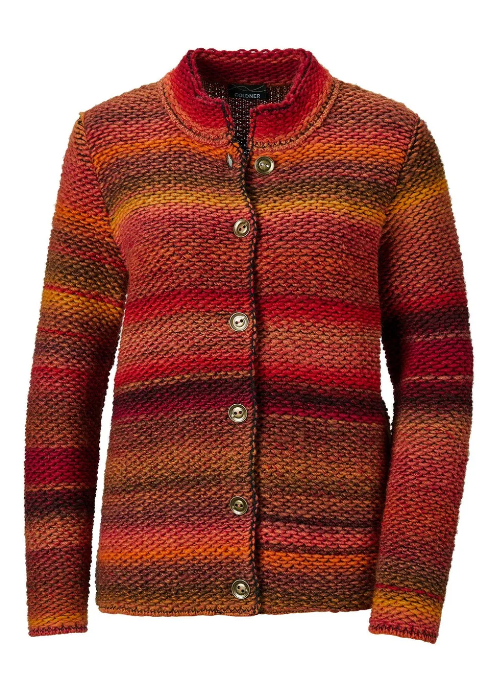 Cardigan en milleraies multicolores