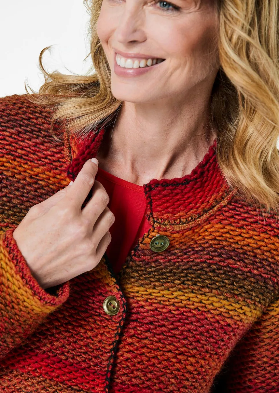 Cardigan en milleraies multicolores