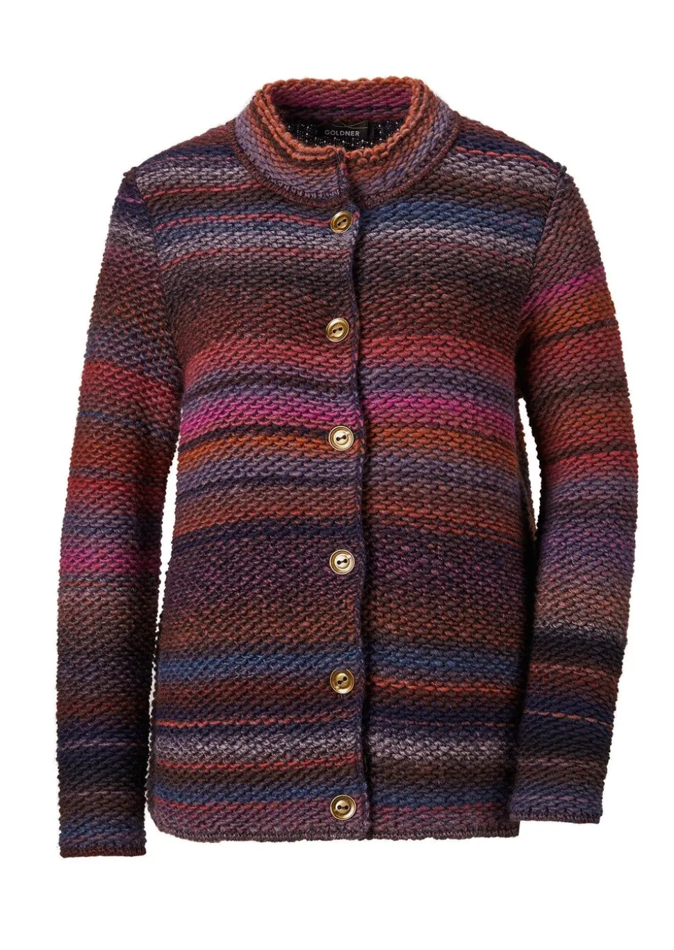 Cardigan en milleraies multicolores