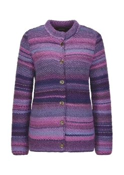 Cardigan en milleraies multicolores