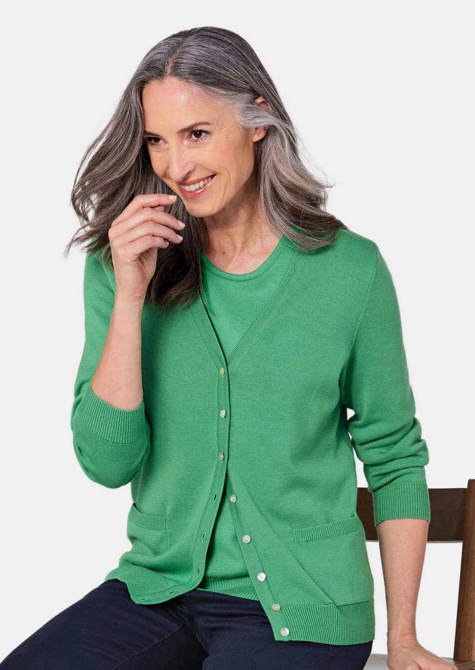 Cardigan en pure laine Mérinos